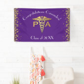 Physician Assistant PA Graduation Purple Gold Spandoek (Insitu)