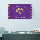 Physician Assistant PA Graduation Purple Gold Spandoek (Beurs)