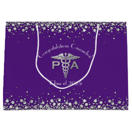 Physician Assistant PA Graduation Purple Silver Groot Cadeauzakje