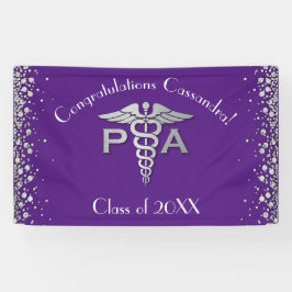Physician Assistant PA Graduation Purple Silver Spandoek