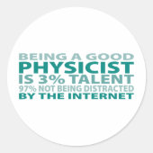 Physicist 3% Talent Ronde Sticker (Voorkant)