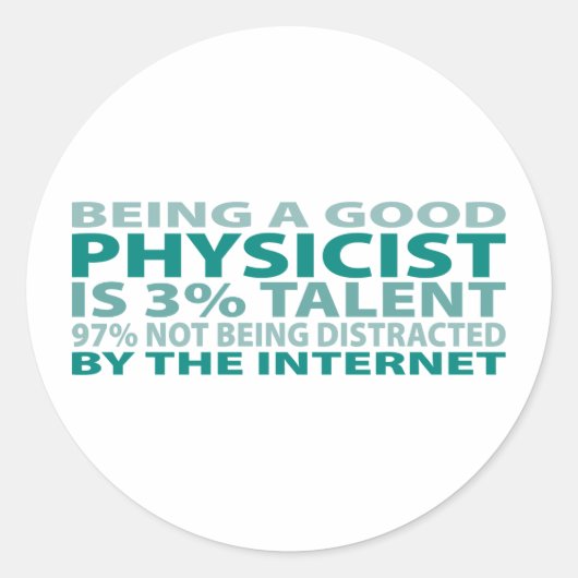 Physicist 3% Talent Ronde Sticker (Voorkant)