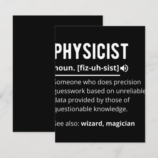 physicist save the date (Voorkant / Achterkant)