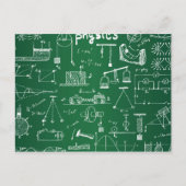 Physics Chalkboard Pattern Briefkaart (Voorkant)
