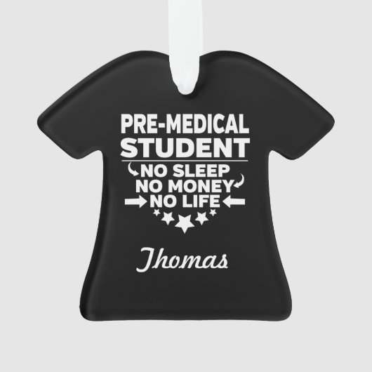 Physics College Student Geen leven of geld Ornament (achterkant)