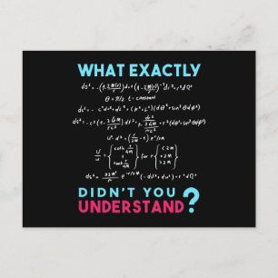 Physics formula Joke funny Math Briefkaart