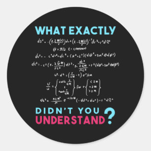 Physics formula Joke funny Math Ronde Sticker