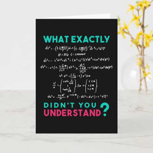 Physics formula Joke Kaart (Gele Bloem)