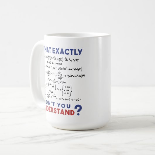 Physics formula Joke Koffiemok (Voorkant links)