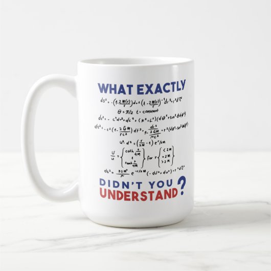 Physics formula Joke Koffiemok (Links)