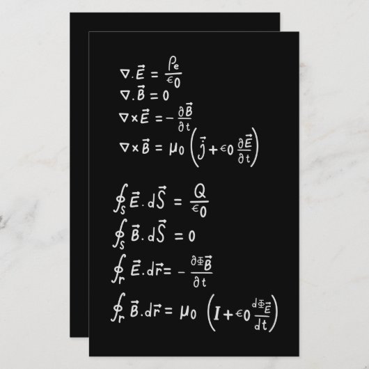 Physics Formula Square Sticker Invitation (Voorkant / Achterkant)