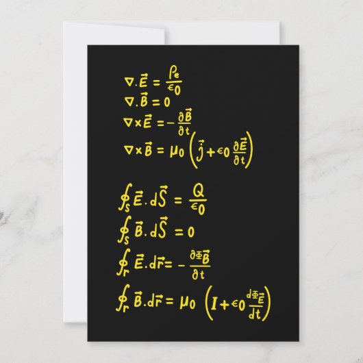 Physics Formula Square Sticker Invitation Feestdagenkaart (Voorkant)