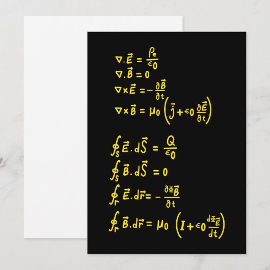 Physics Formula Square Sticker Invitation Feestdagenkaart (Voorkant / Achterkant)