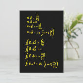 Physics Formula Square Sticker Invitation Feestdagenkaart (Staand voorkant)