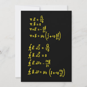 Physics Formula Square Sticker Invitation Kaart