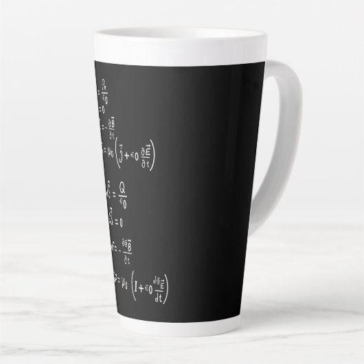 Physics Formula Square Sticker Invitation Latte Mok (Rechterhoek)