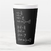 Physics Formula Square Sticker Invitation Latte Mok (Voorkant)