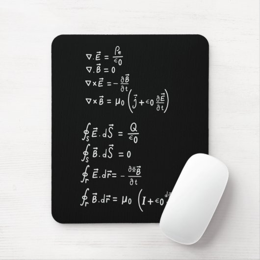 Physics Formula Square Sticker Invitation Muismat (Met muis)