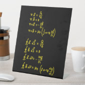Physics Formula Square Sticker Invitation Reclamebord Met Voetstuk (Insitu)