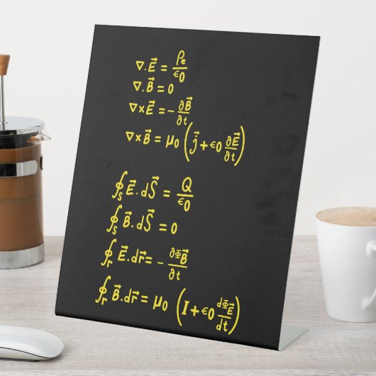 Physics Formula Square Sticker Invitation Reclamebord Met Voetstuk (Insitu)
