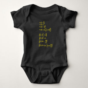 Physics Formula Square Sticker Invitation Romper