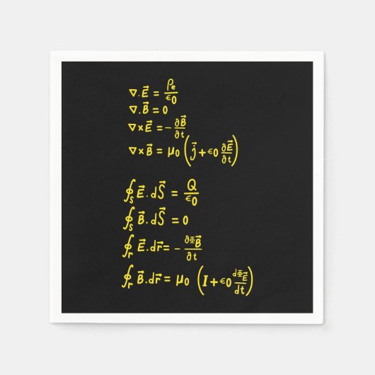 Physics Formula Square Sticker Invitation Servet (Voorkant)