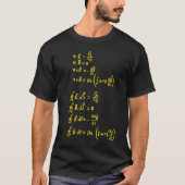 Physics Formula Square Sticker Invitation T-shirt (Voorkant)