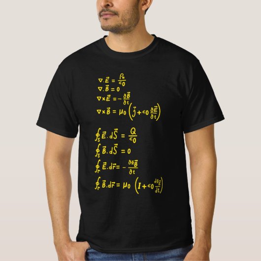 Physics Formula Square Sticker Invitation T-shirt (Voorkant)