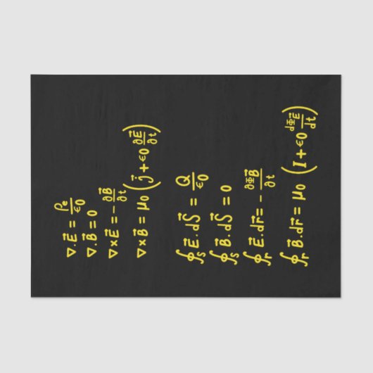 Physics Formula Square Sticker Invitation Tissuepapier (Voorkant)