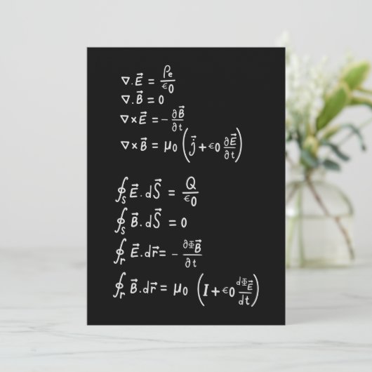 Physics Formula Square Sticker Kaart (Staand voorkant)