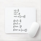 Physics Formula T-Shirt Invitation Square Sticker Muismat (Met muis)