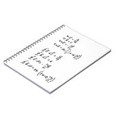 Physics Formula T-Shirt Invitation Square Sticker Notitieboek (Linkerzijde)