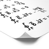 Physics Formula T-Shirt Invitation Square Sticker Poster (Hoek)