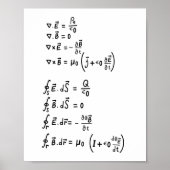 Physics Formula T-Shirt Invitation Square Sticker Poster (Voorkant)