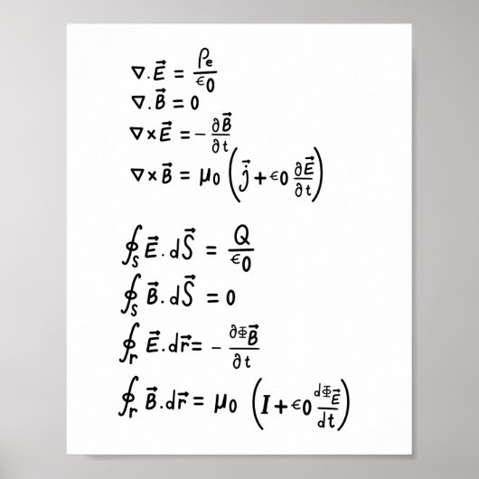 Physics Formula T-Shirt Invitation Square Sticker Poster (Voorkant)