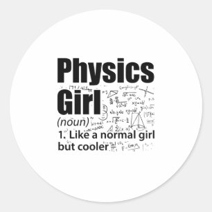 Physics Girls   Fort natuurwetenschappelijke gesch Ronde Sticker