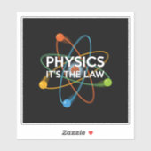 PHYSICS HET IS DE WET Fun Science Sticker (Vel)