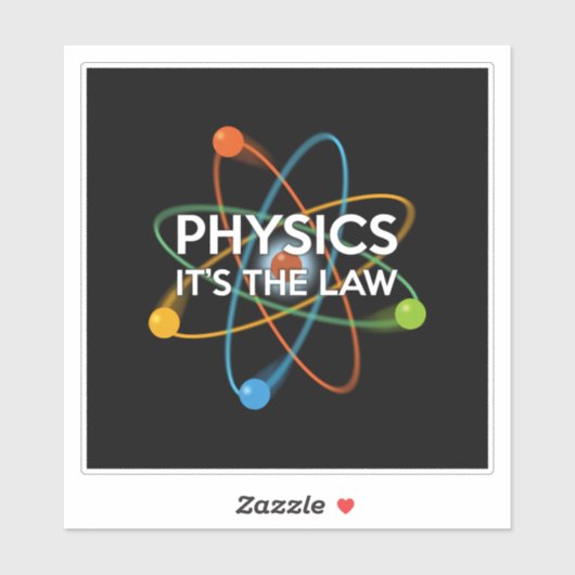 PHYSICS HET IS DE WET Fun Science Sticker (Vel)
