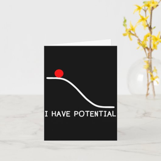 Physics I Have Tential Energy Funny Kaart (Gele Bloem)