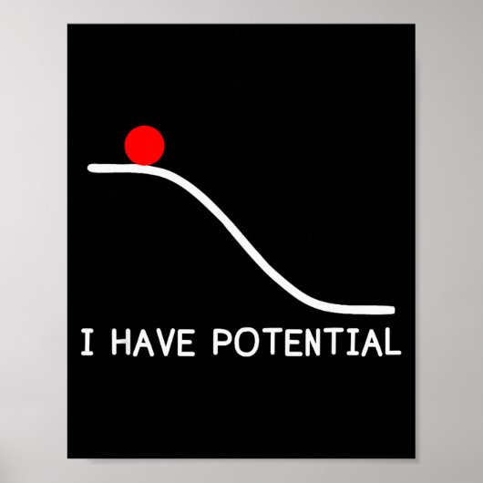 Physics I Have Tential Energy Funny Poster (Voorkant)