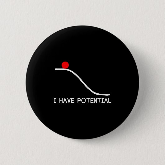 Physics I Have Tential Energy Funny Ronde Button 5,7 Cm (Voorkant)