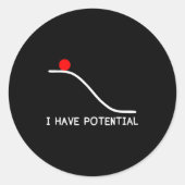 Physics I Have Tential Energy Funny Ronde Sticker (Voorkant)