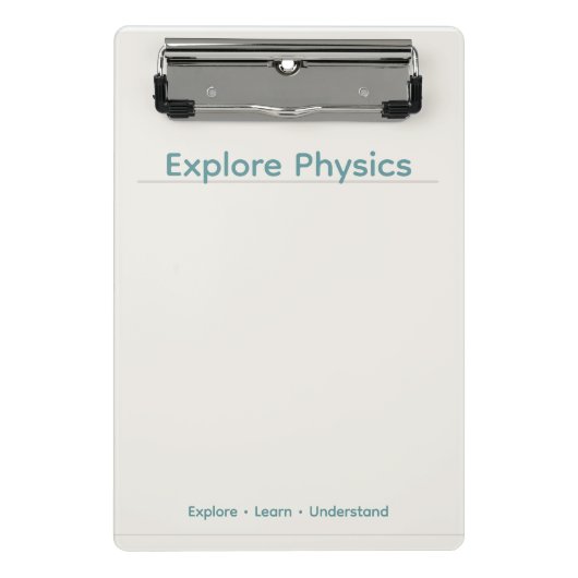 Physics Klembord – Minimaal ontwerp| Aangepast (Voorkant)