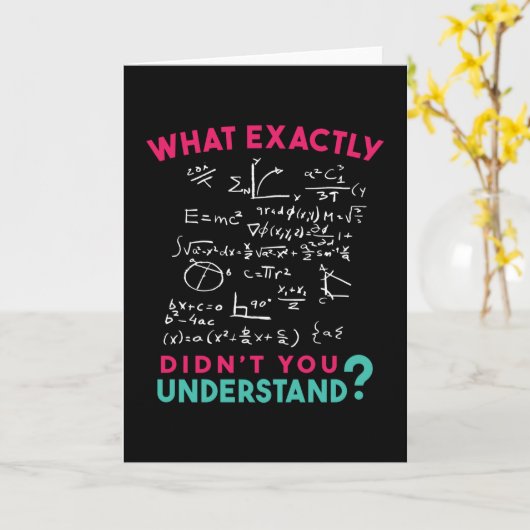 Physics Math Formula Joke Kaart (Gele Bloem)