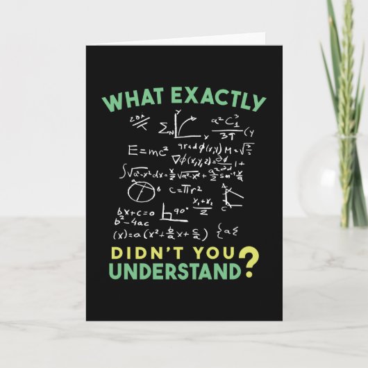 Physics Math Formula Joke Kaart (Voorkant)