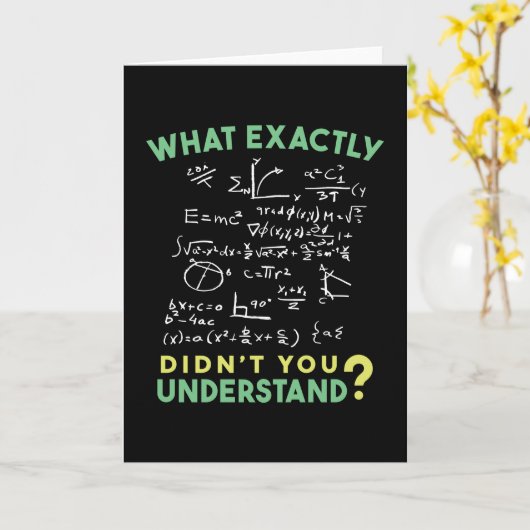 Physics Math Formula Joke Kaart (Gele Bloem)