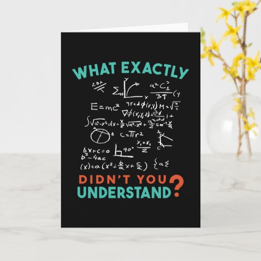 Physics Math Formula Joke Kaart (Gele Bloem)