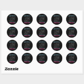 Physics Math Formula Joke Ronde Sticker (Vel)