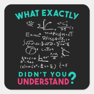 Physics Math Formula Joke Vierkante Sticker