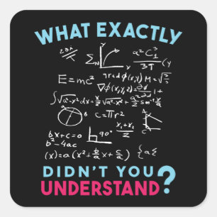 Physics Math Formula Joke Vierkante Sticker